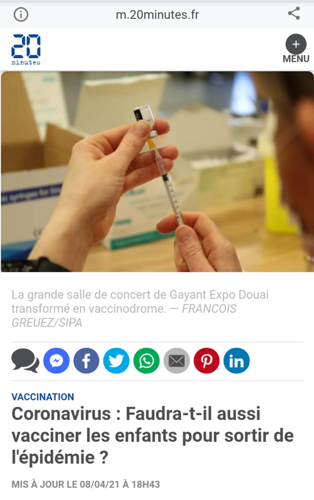 Les enfants bientôt vaccinés pour sortir de l'épidémie