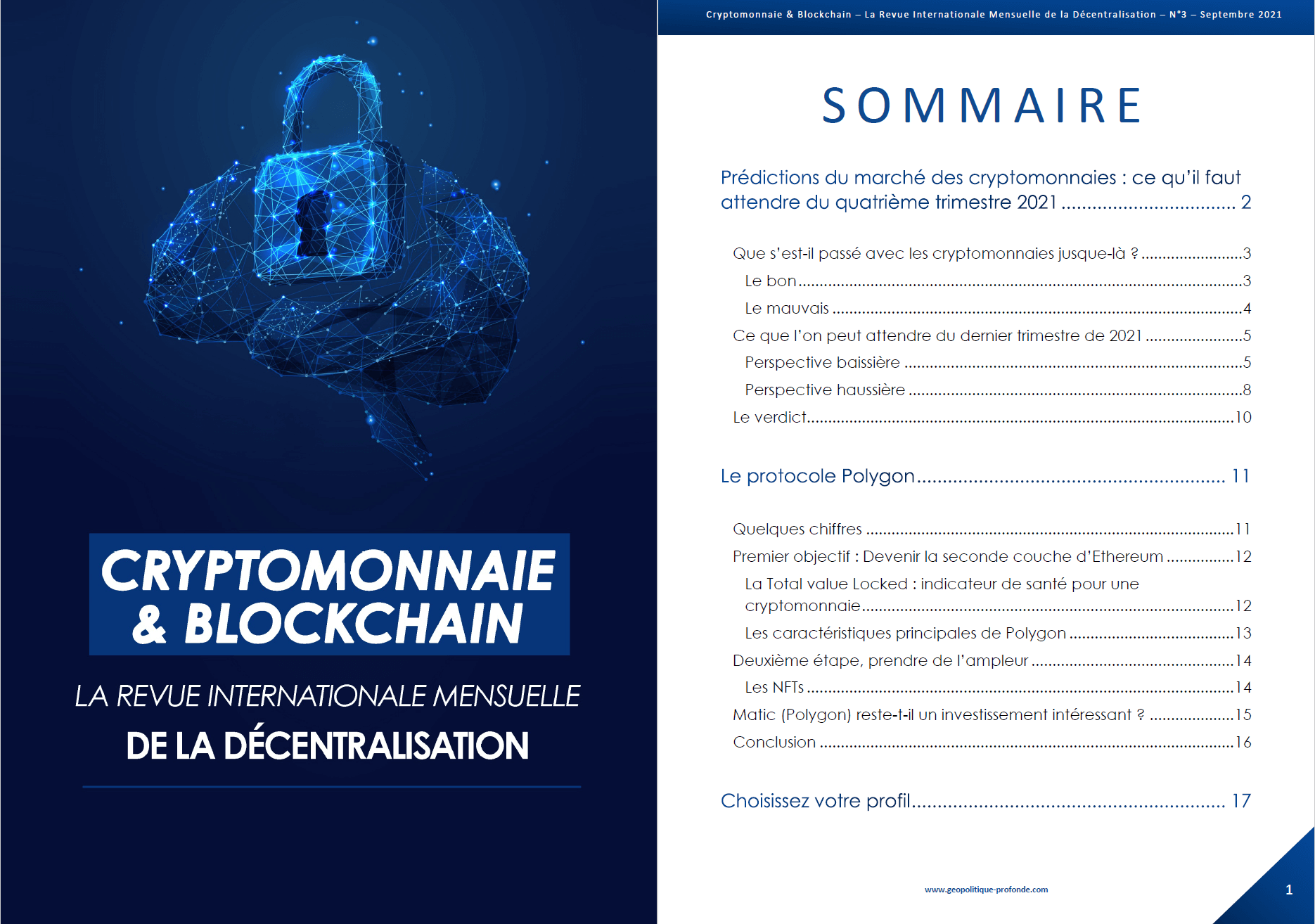 Cryptomonnaie & Blockchain revue mensuelle septembre 2021
