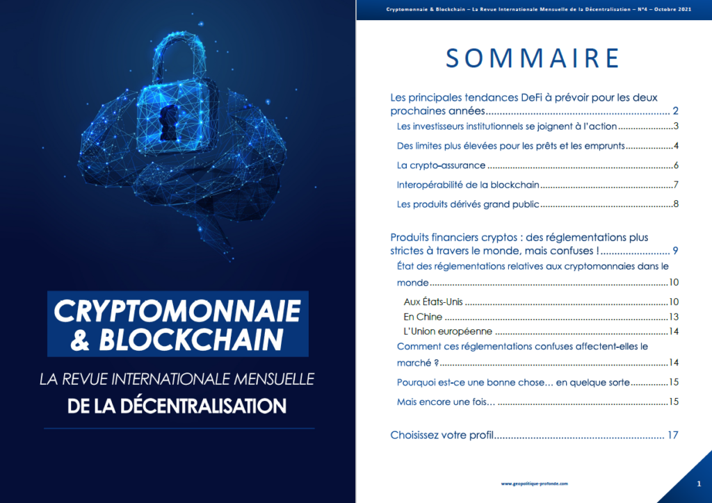 Cryptomonnaie & Blockchain revue octobre 2021 Franck Pengam