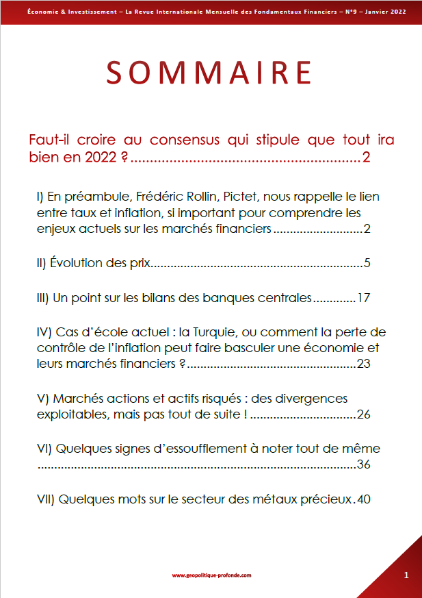 Revue Economie & Investissement de janvier 2022 Franck Pengam