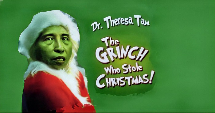 Theresa Tam- Menace les enfants- Noël 2022