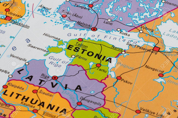carte des pays Baltes