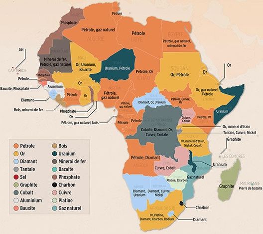 Carte de  l'Afrique