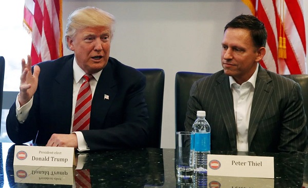 Peter Thiel, cofondateur de PayPal-Donald Trump.