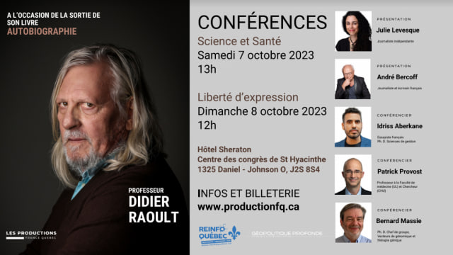 Raoult, Bercoff, conférence