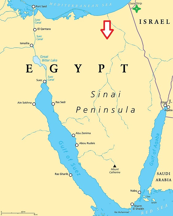 Gaza Péninsule du Sinaï Egypte Déportation population