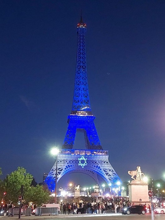 Tour Eiffel- Drapeau Israelien