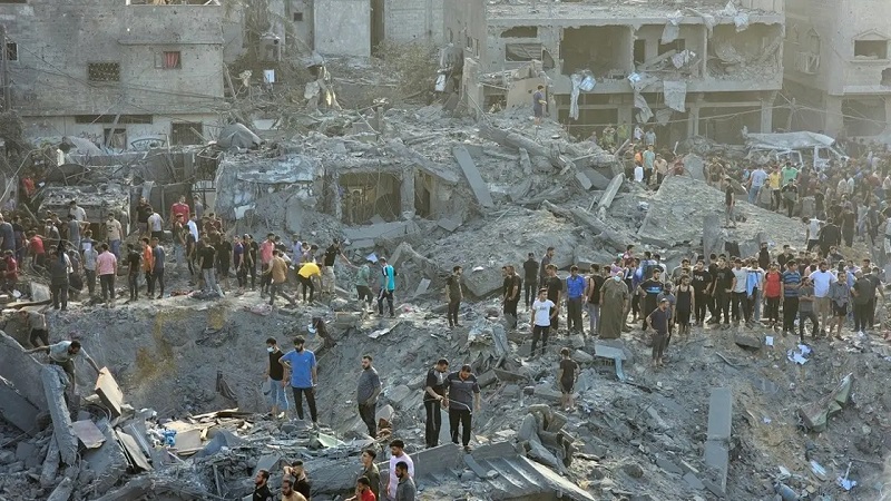 Bombardement-Israël-Camp de réfugiés-Camp de Jabalia-Champ de ruines