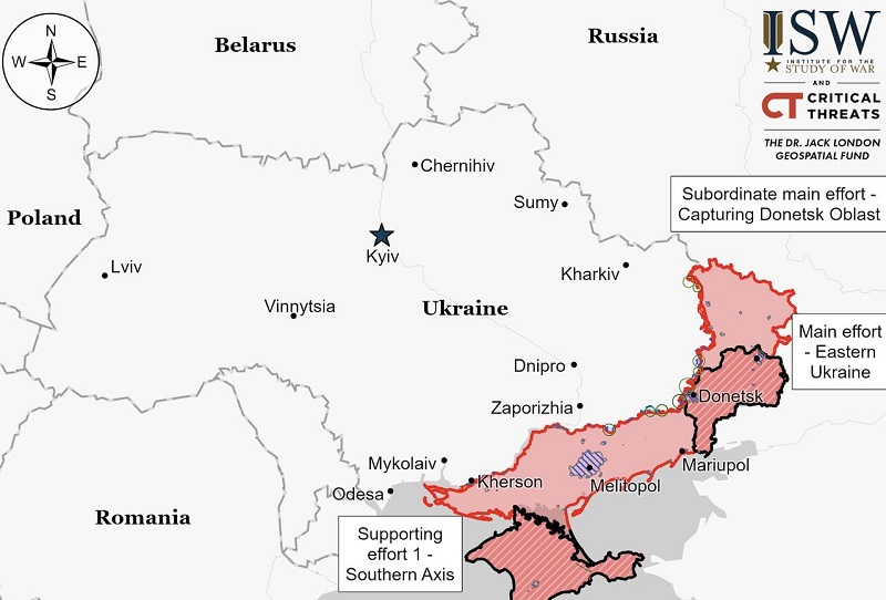 Contrôle du terrain en Ukraine-Russie