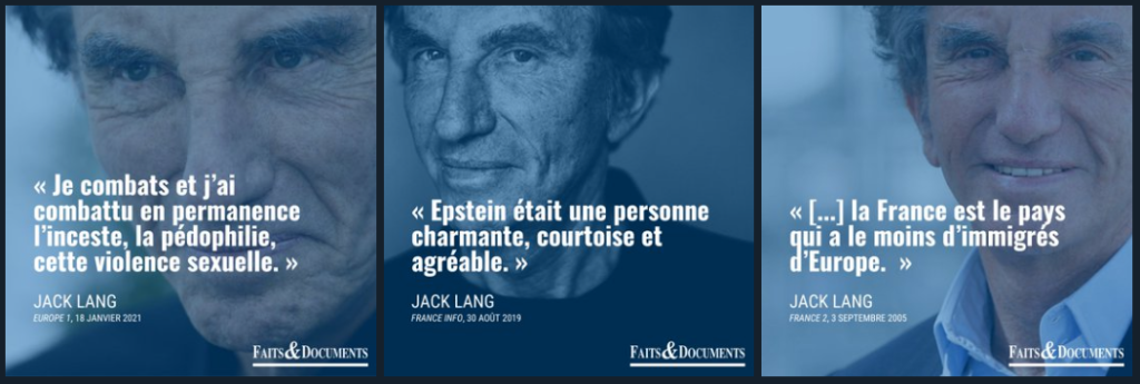 Jack Lang- Faits &Documents