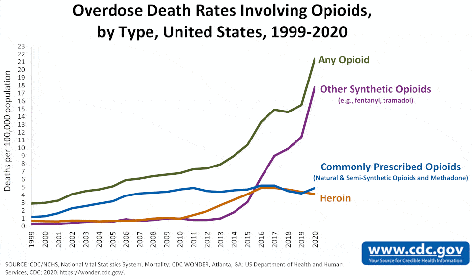 graphique overdose oxycontin oxycodone