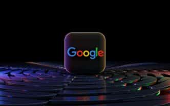 a close up of a computer keyboard with the word google on it