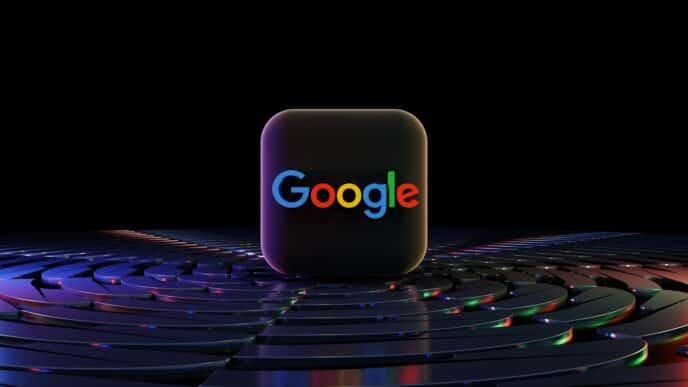 a close up of a computer keyboard with the word google on it
