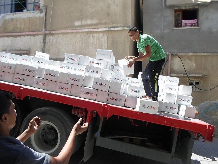 Distribution d'aide à Gaza