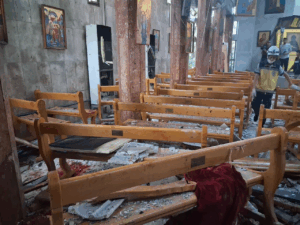 Une explosion s'est produite à #Damas , dans l'église Saint-Élie située dans le quartier de Douwayla.