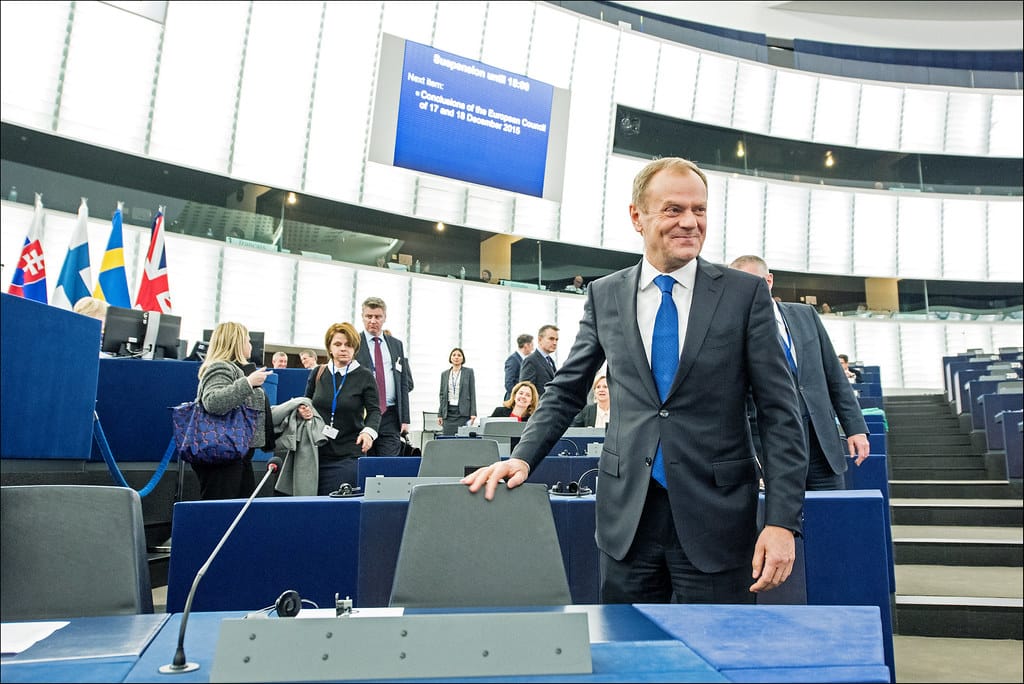 donald tusk au Parlement européen