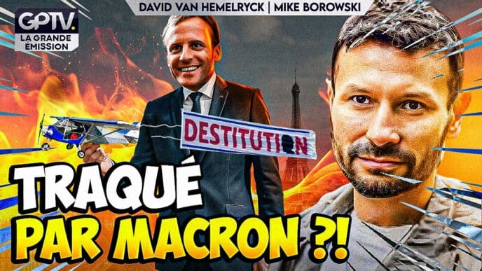 David van Hemelryck survole la France en ULM contre Macron, défiant l’État avec sa banderole « Destitution » et provoquant un bras de fer inédit.