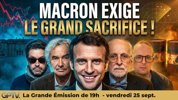 Macron face au choc : prix du gazole, dette publique record, hausses d'impôts et menaces de guerre. Décryptage de l'effondrement français avec GPTV.