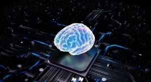 A brain over cpu represents artificial intelligence