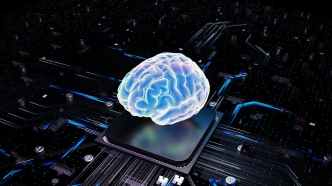 A brain over cpu represents artificial intelligence